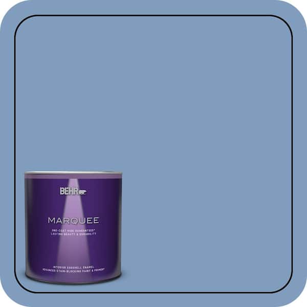 BEHR MARQUEE 1 qt. #M530-4 Washed Denim One-Coat Hide Eggshell Enamel Interior Paint & Primer