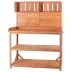 46.9 in. W x 65 in. H Brown Open Shed Shelf