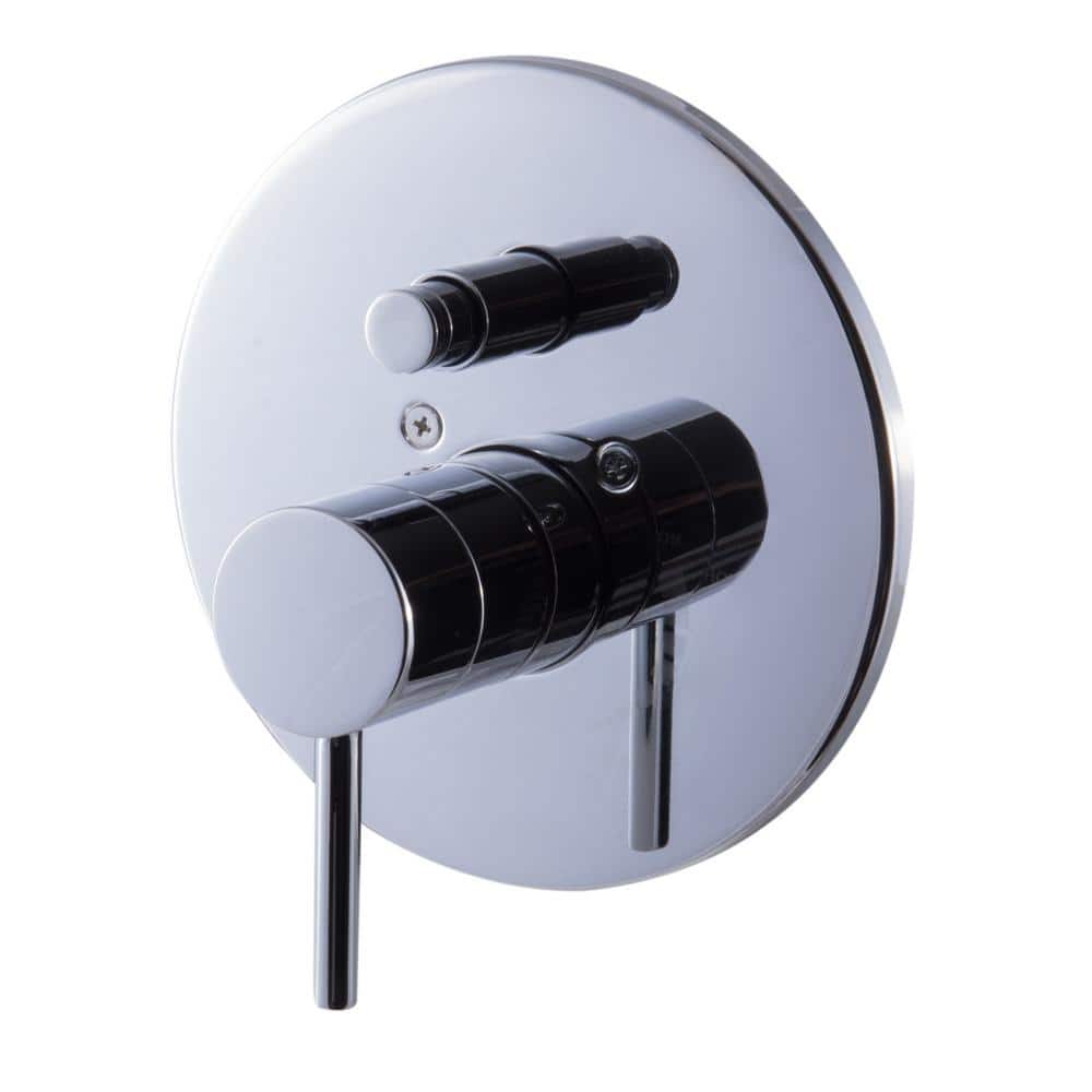 Polished Chrome Round Shower Mixer with Diverter
