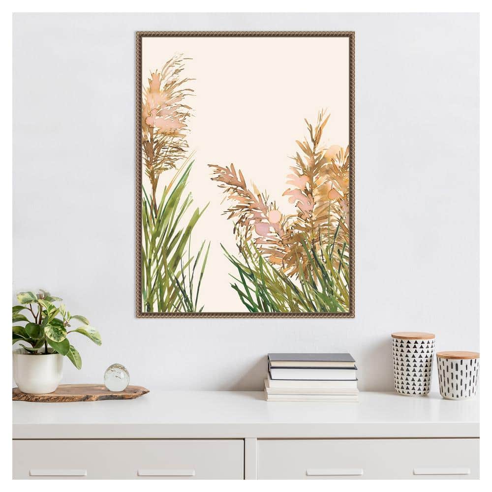 Botanic-Inspired Beaded Perimeter Framed Canvas Wall Art, 23 x 30