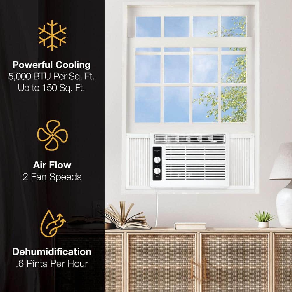 Whirlpool 5000 BTU White Window Air Conditioner