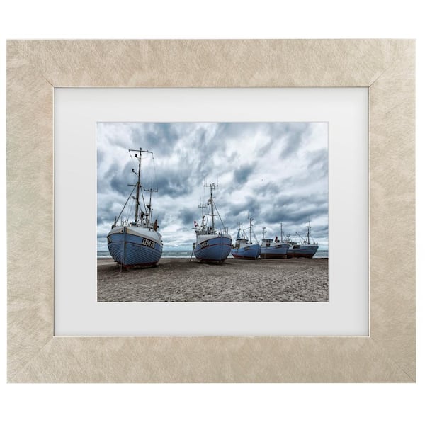 Trademark Fine Art Leif Londal West Coast Fishing Boats Matted Framed Photography Wall Art 19.5 in. x 23.5 in