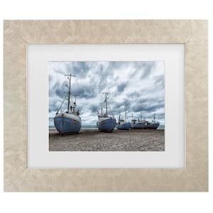 Leif Londal West Coast Fishing Boats Matted Framed Photography Wall Art 19.5 in. x 23.5 in