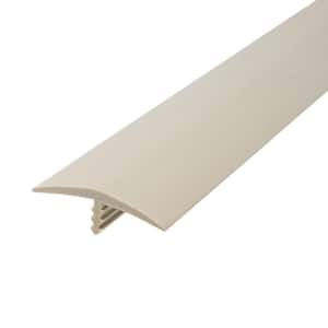 1-1/4 in. Putty Grey Flexible Polyethylene Center Barb Hobbyist Pack Bumper Tee Moulding Edging 12 ft. long Coil