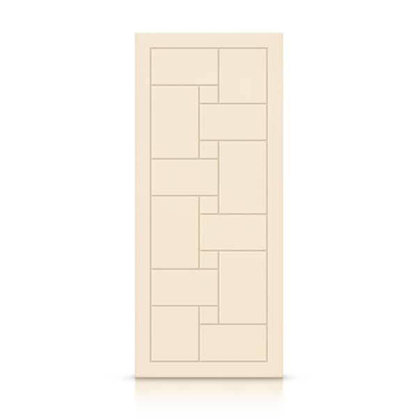 CALHOME 30 in. x 80 in. Hollow Core Beige Painted Composite MDF Interior Door Slab