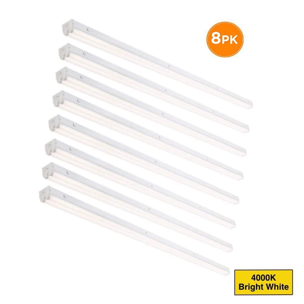 Commercial Electric 8-Pack 8 ft. Residential 2-Light Integrated
