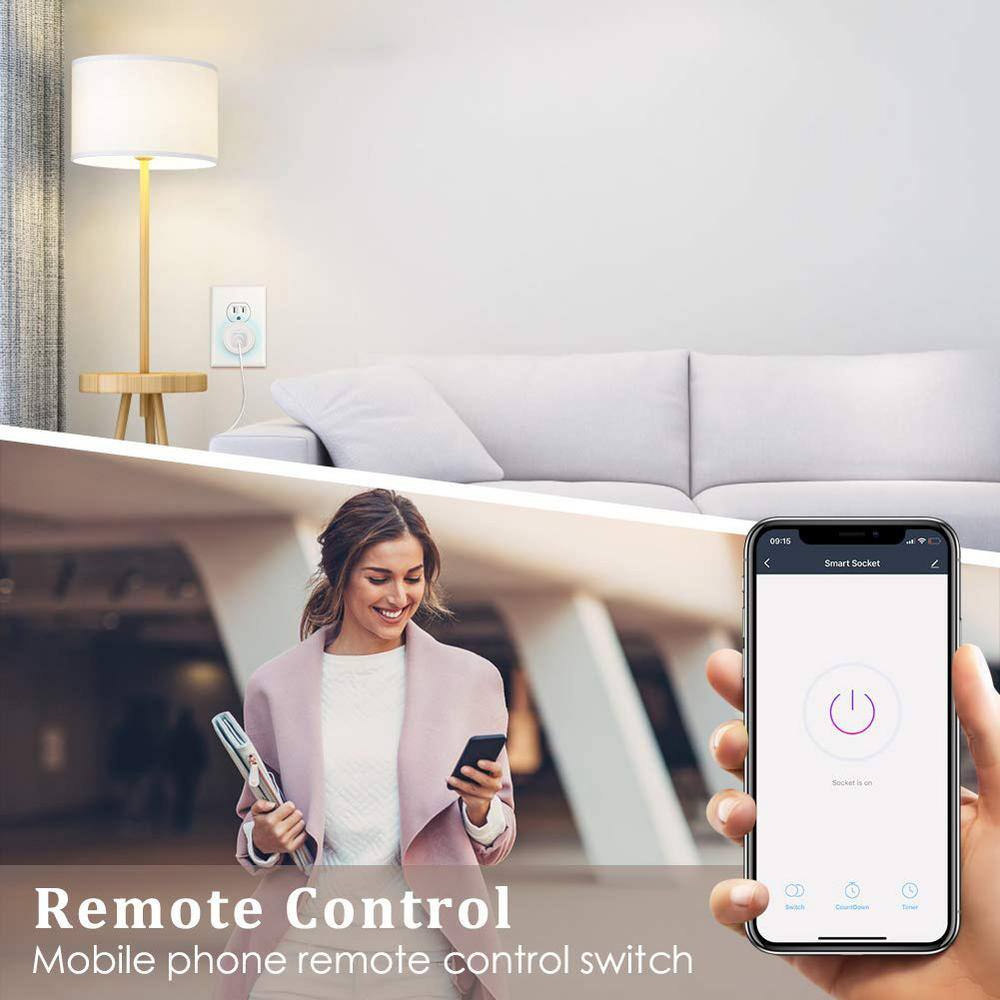 Smart Wi-Fi Plug-In Outlet 4-Pack with Surge Protection