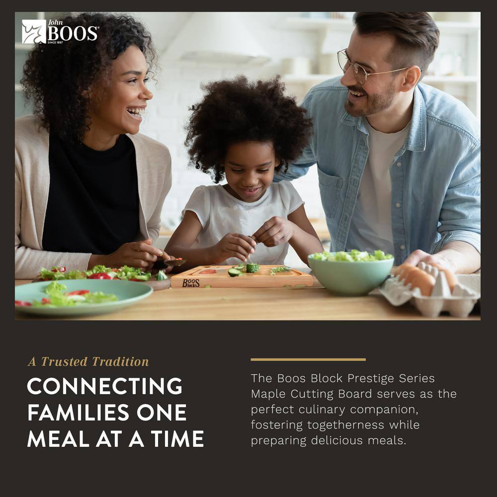 John Boos Reversible Maple Wood Cutting Board with Juice Groove