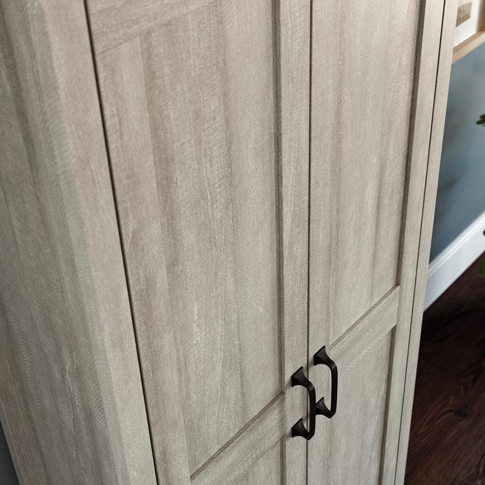 Spring Maple Two-Door Living Room Storage Cabinet with Adjustable Shelving