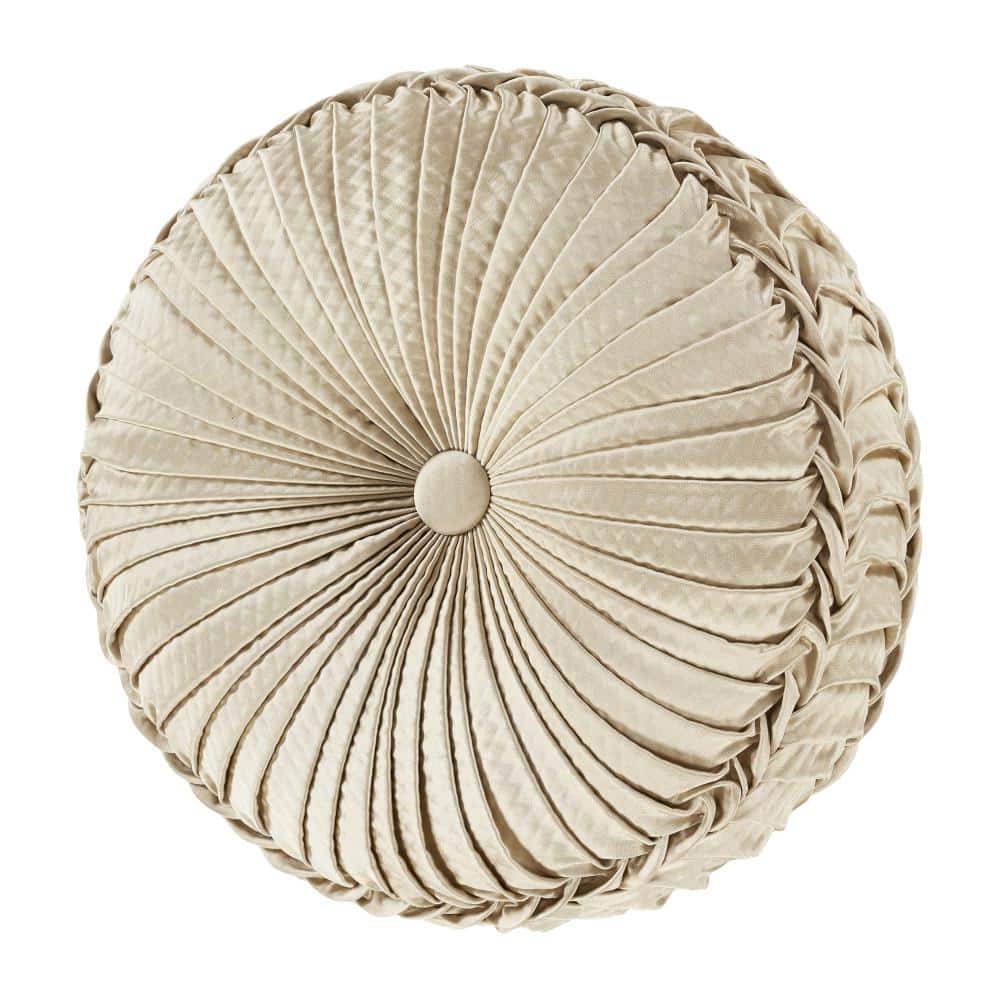 Sympatica Polyester Tufted Round Decorative Throw Pillow 15 X 15 in.