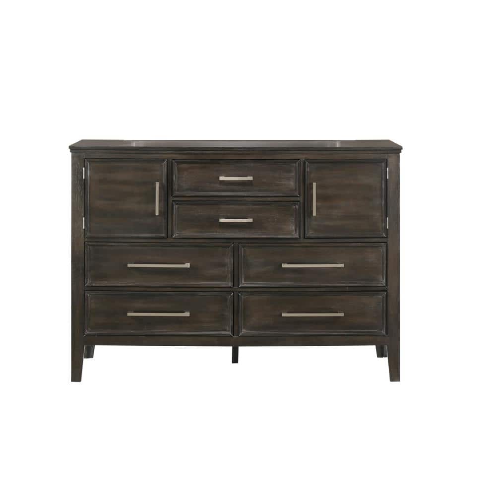 Nutmeg Transitional 6-Drawer Horizontal Dresser with Dovetail Drawer
