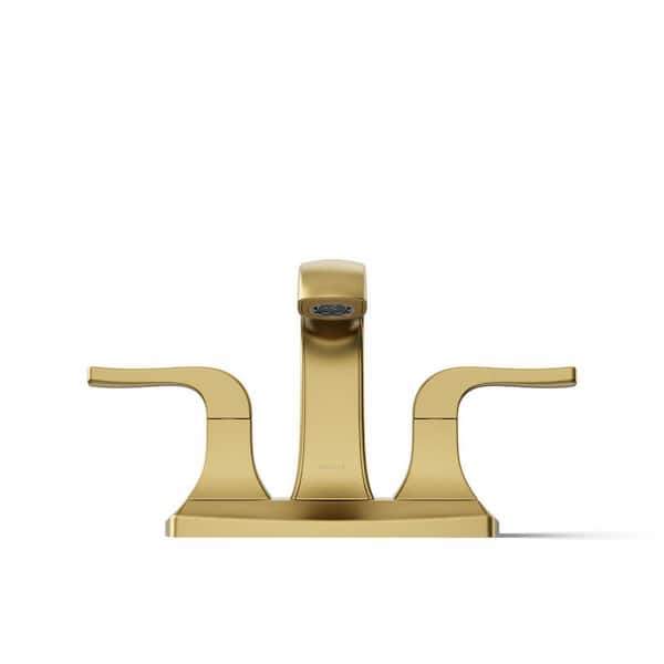KOHLER Rubicon 4 in. Centerset Double Handle Bathroom Faucet in