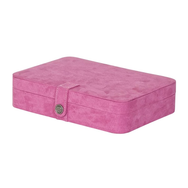 Mele & Co Maria Pink Plush Fabric Jewelry Box