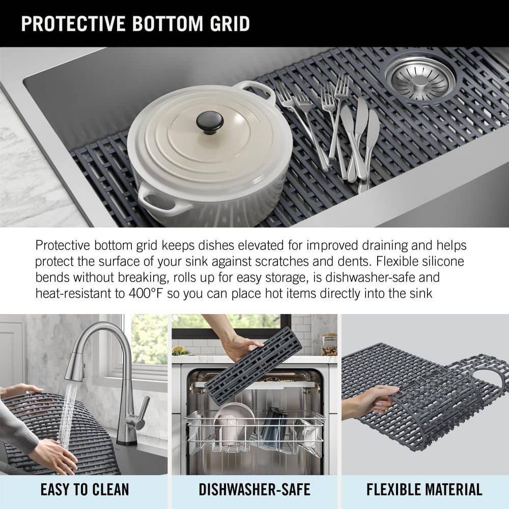 36-Inch Brushed Stainless Steel Farmhouse Drop-In Sink