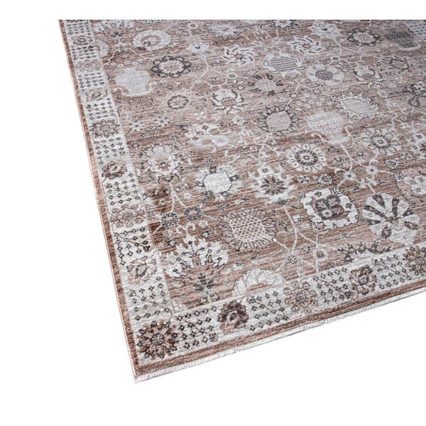 Legacy Dusty Rose 9 ft. x 12 ft. (8 ft. 6 in. x 11 ft. 6 in.) Floral Transitional Area Rug