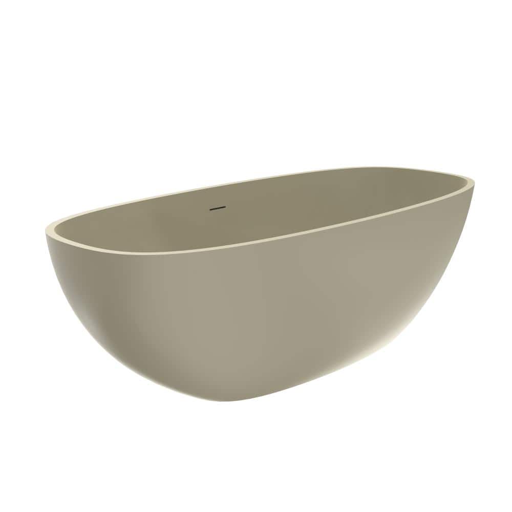 66.90 in. x 29.50 in. Solid Surface Freestanding Soaking Bathtub in khaki price history on PriceWatchPro