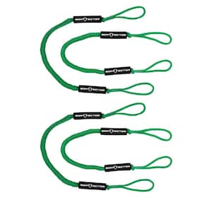 Extreme Max BoatTector Bungee Dock Line Value 4-Pack - 4', Black