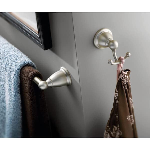 MOEN Brantford 18 in. Towel Bar in Brushed Nickel YB2218BN - The