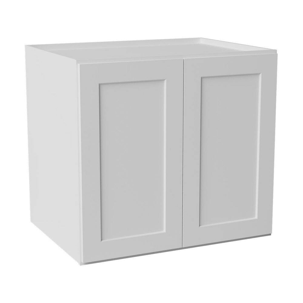 33 in. W x 24 in. D x 30 in. H Ready to Assemble Solid Wood Shaker Wall Bridge Kitchen Cabinet in White price history on PriceWatchPro