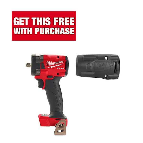 Milwaukee M18 FUEL Gen-2 18V Lithium-Ion Brushless Cordless 3/8 in. Compact Impact Wrench with Friction Ring and Boot