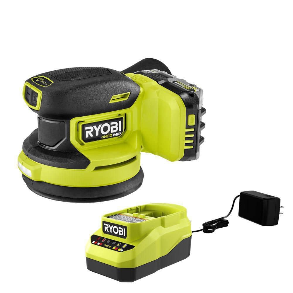 RYOBI ONE+ HP 18V Brushless Cordless 5 in. Random Orbit Sander Kit