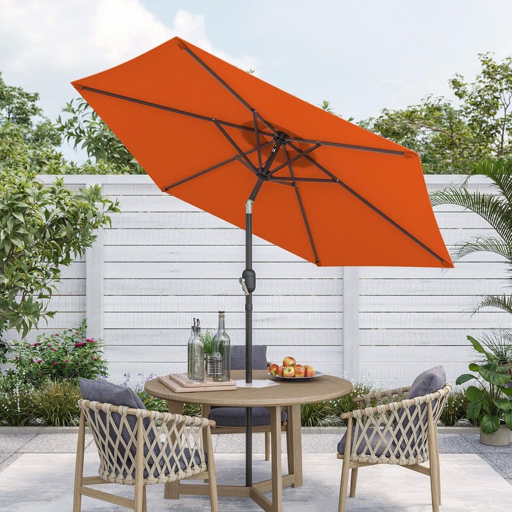 Sonkuki Patio Market Crank and Tilt Umbrellas, Table