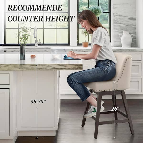 Linen bar deals stools with backs