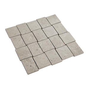 Keystones Unglazed Black and Ebony 1 in. x 12 in. x 6 mm Porcelain Mosaic Bullnose Trim Tile (0.0833 sq. ft./Each)