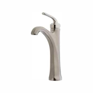 Arterra Single Hole Single-Handle Vessel Bathroom Faucet in Brushed Nickel