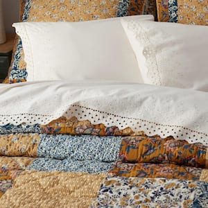 Legends Hotel Lace Velvet Flannel Cotton Flat Sheet