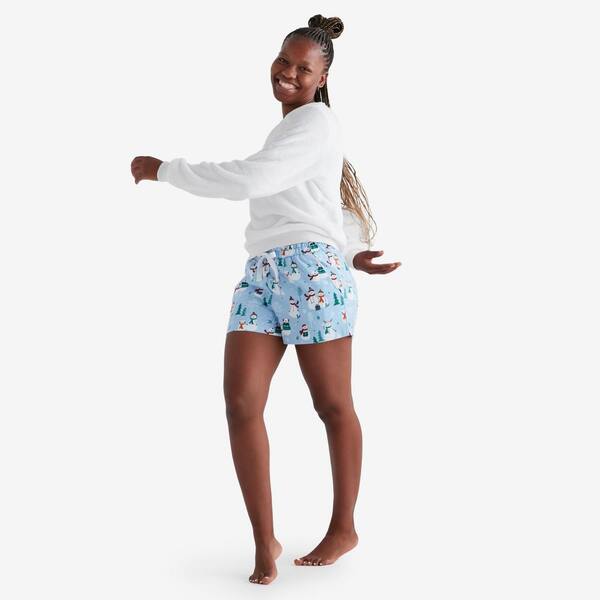 Large Happy Snowman Shorts Pajama Set 