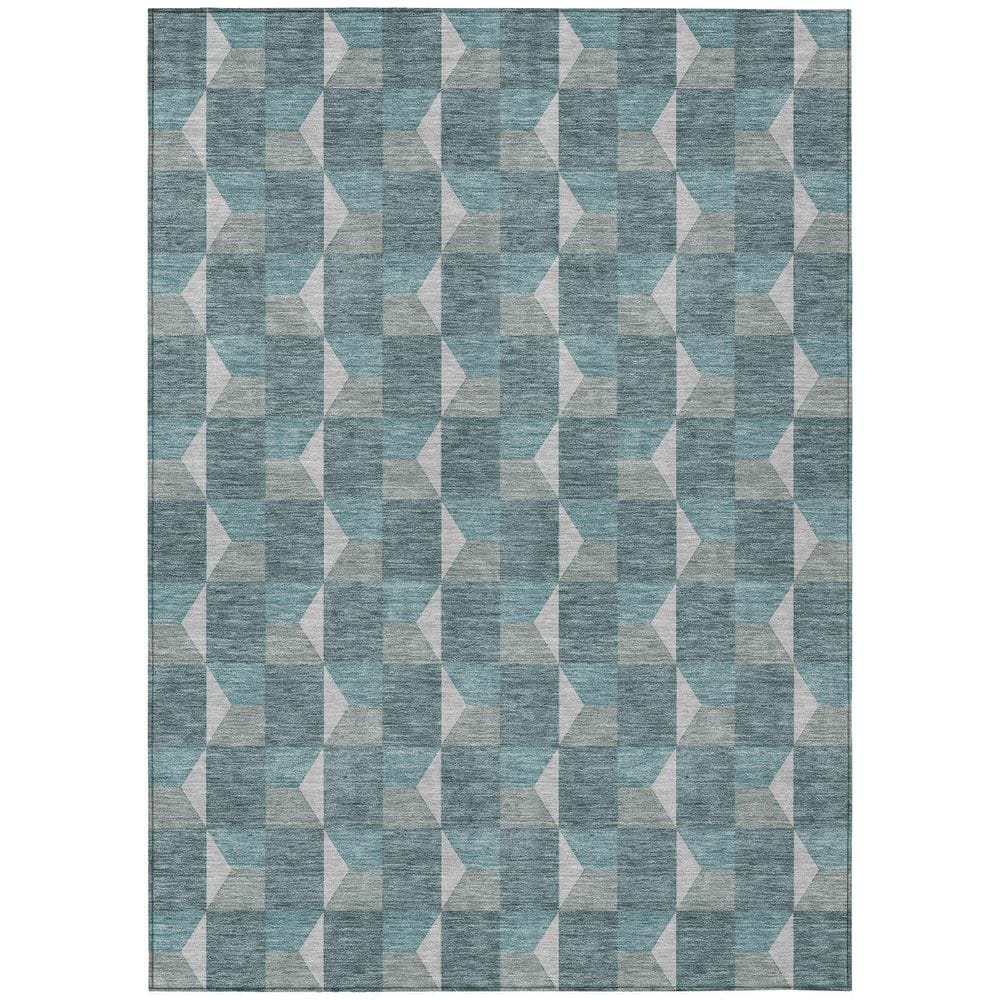 Chantille Machine Washable Indoor/Outdoor Abstract ACN2680 Teal 3 ft. x 5 ft. Area Rug price history on PriceWatchPro