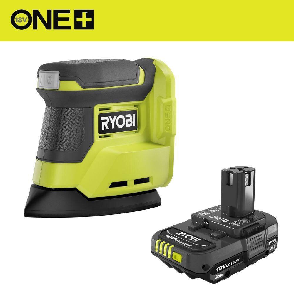 ONE+ 18V Cordless Corner Cat Finish Sander with ONE+ 18V 2.0 Ah Lithium-Ion Battery -  RYOBI, PCL416BPBP006