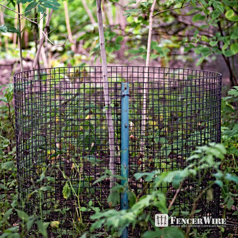 Black Vinyl Coated Welded Wire Fence Roll, 19 Gauge, 3 ft x 5 ft