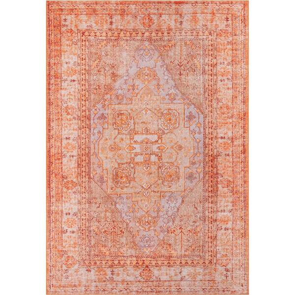 Well Woven Nile Gila Vintage Bohemian Medallion Botanical Border Rust 8 ...