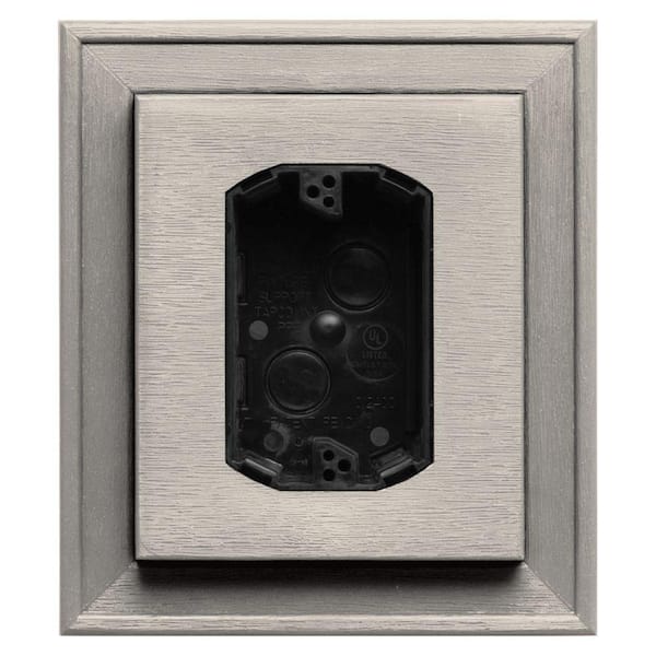 Builders Edge 7 in. x 8 in. #048 Almond Electrical Mounting Block