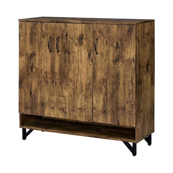 Acme Furniture Nimeda Salvage Oak Shoe Cabinet with Doors