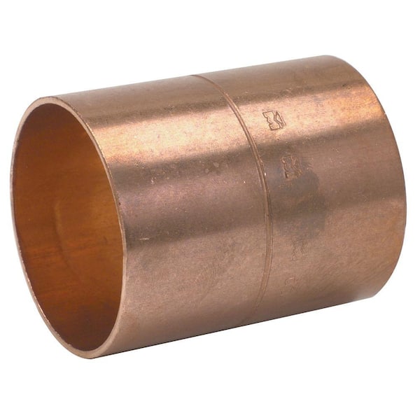 Mueller Streamline 1/2 in. Copper Pressure C x C Coupling with Rolled Stop (25-Pack)