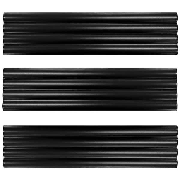 Giorbello Ceramic Flute Subway 3"x 12"x 10mm Wall Tile Case - Black (20 PCS/5 Sq. Ft.)