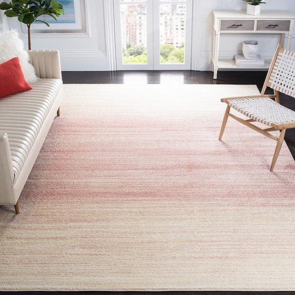 Adirondack Pink/Ivory 8 ft. x 10 ft. Gradient Area Rug