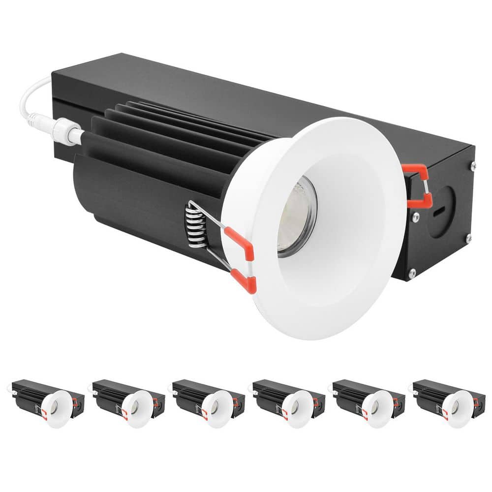 2 In. Integrated LED Regressed Light with Round White Trim 5CCT, Dimmable, 14/20W, 38° Beam, 1200/1700LM 277V 6 Pack price history on PriceWatchPro