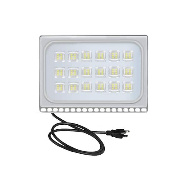 CIPACHO 100-Watt Cool White White Integrated LED Outdoor Ultra-Thin 6th Generation Flood Light with Plug 110-Volt