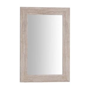 Tigard 24 in. W x 36 in. H Framed Rectangular Bathroom Vanity Mirror in Travertine