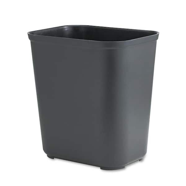 Rubbermaid Commercial Products 7 Gal. Black Fire-Resistant Rectangular ...