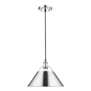 Orwell 1-Light Chrome with Chrome Shade Large Pendant