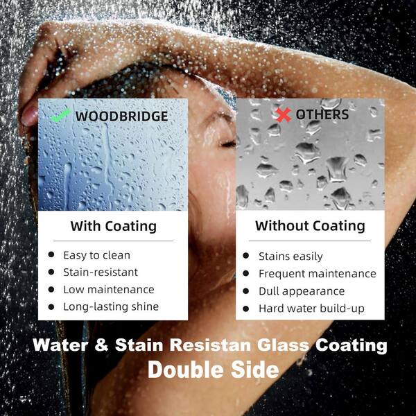 Staykiwi 60 in. W x 76.68 in. H Sliding Frameless Shower Door in Nickel Finish with Clear Glass