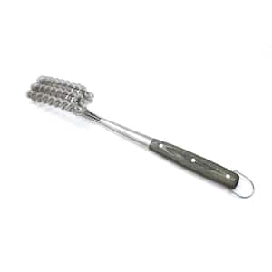 Stainless Steel Grill Brush with Pakkawood Handle
