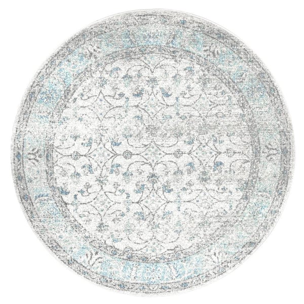 nuLOOM Rio Vintage Aqua 4 ft. x 4 ft. Round Area Rug