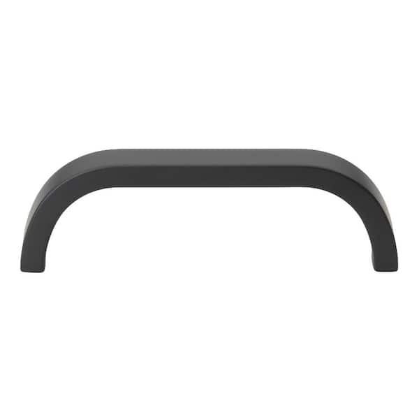 GLIDERITE 3-3/4 in. (96 mm ) Center-to-Center Matte Black Flat Bar Pull (10-Pack )