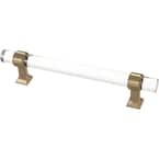 Liberty Acrylic Bar 5-1/16 in. (128 mm) Champagne Bronze and Clear Cabinet Drawer Pull
